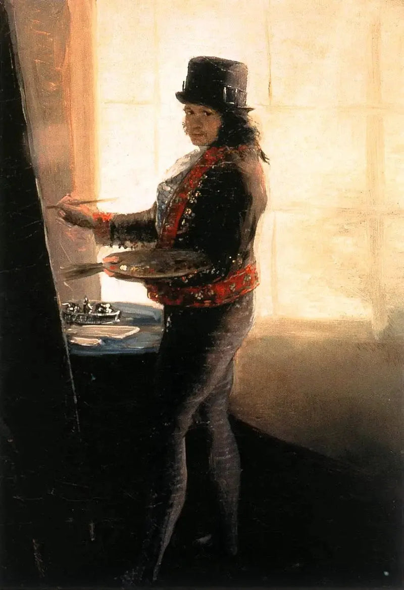 Autorretrato no ateliê - Francisco de Goya