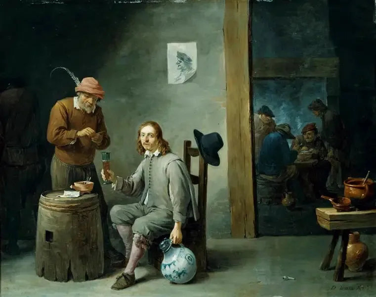 autorretrato em um cabaré - David Teniers, o Jovem