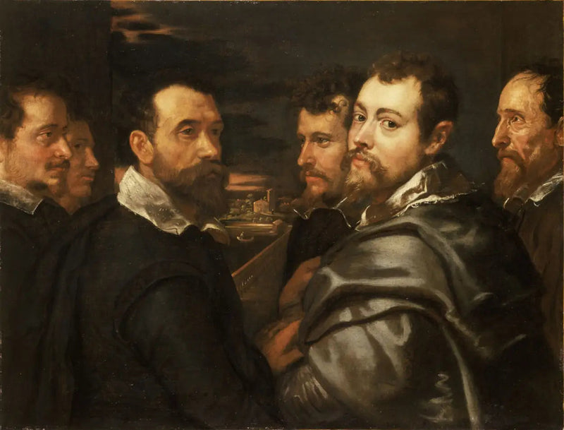 Autorretrato em um círculo de amigos de Mântua - Peter Paul Rubens