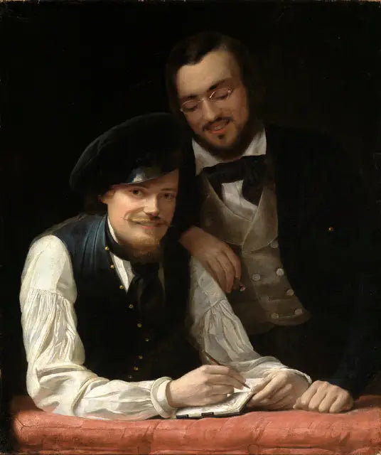 Autorretrato do artista com seu irmão - Franz Xaver Winterhalter