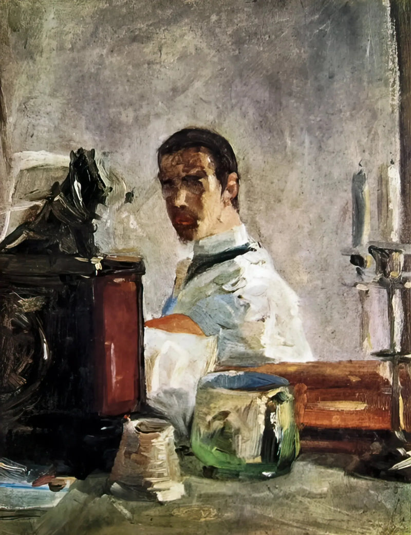 Autorretrato diante de um espelho - Henri de Toulouse-Lautrec