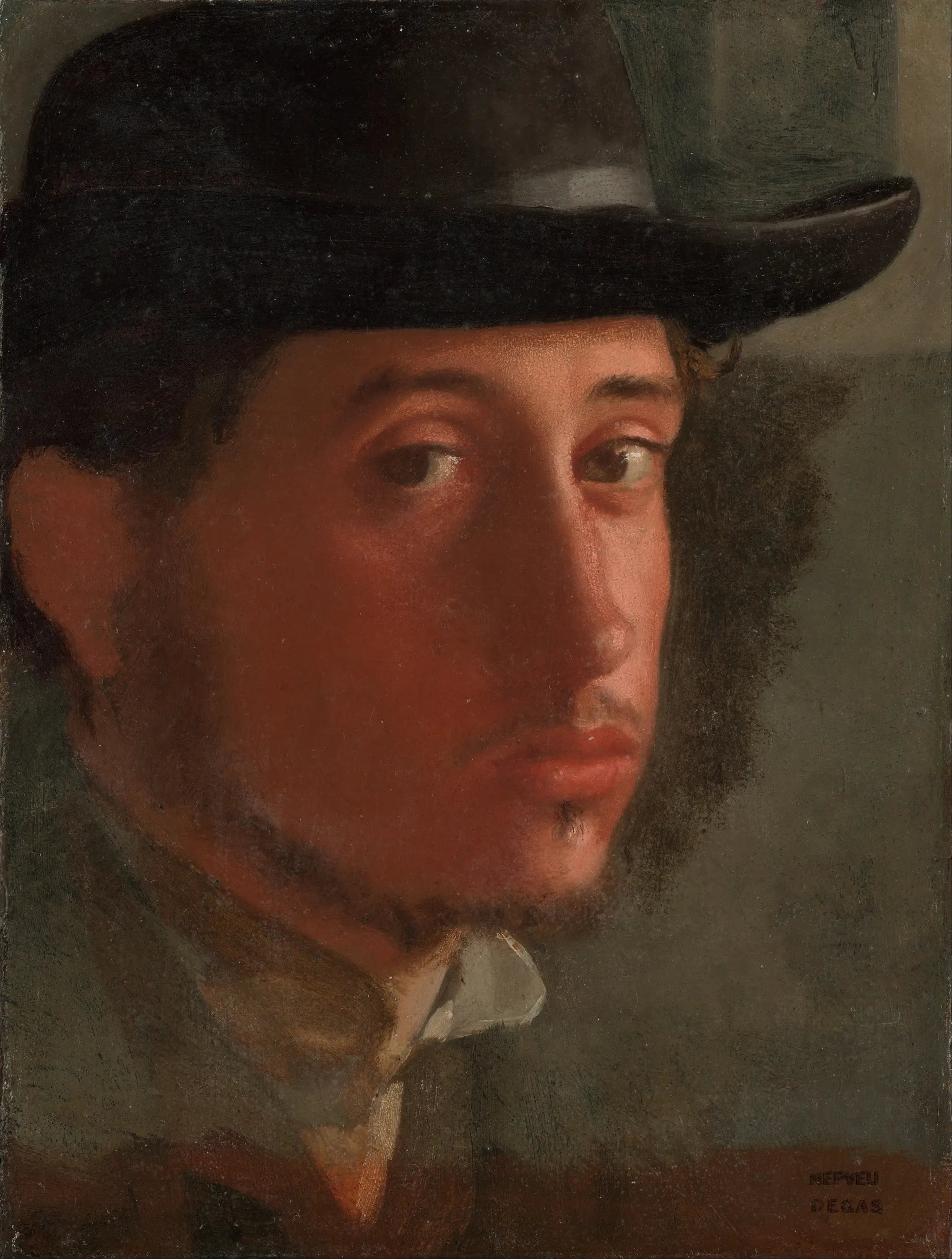 Reproduction du tableau « Autoportrait - Edgar Degas » par Alpha Reproduction en peinture à l’huile