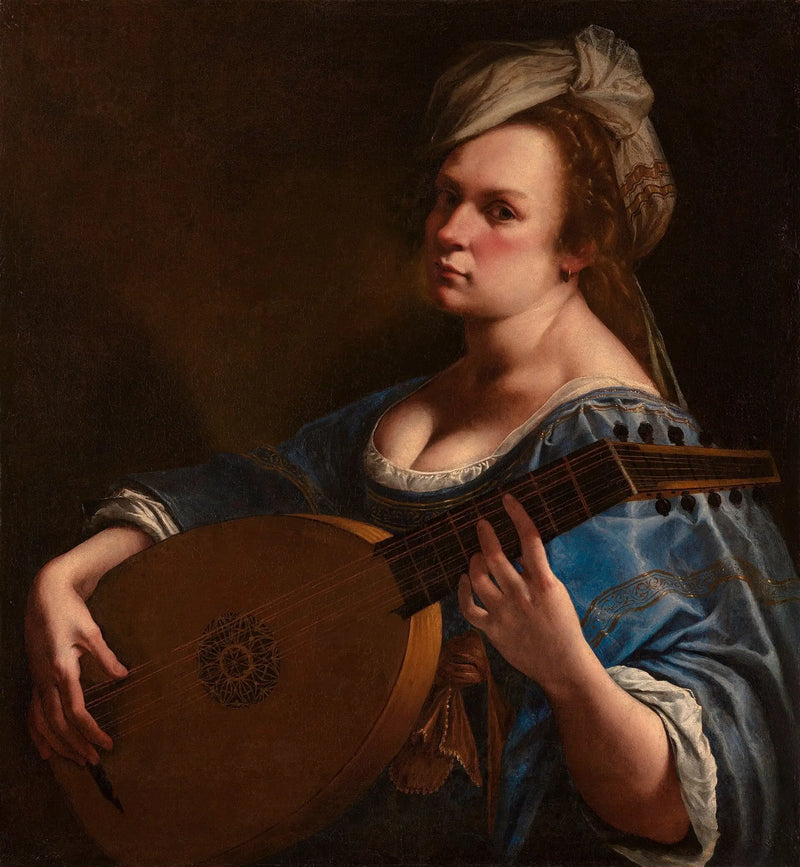 Autorretrato como musicista de alaúde - Artemisia Gentileschi