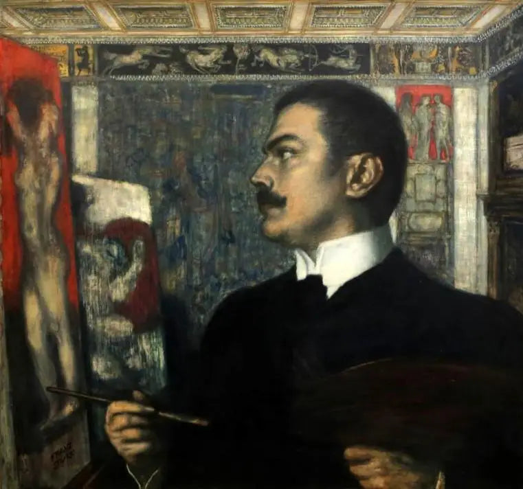 Autorretrato em estúdio - Franz Von Stuck