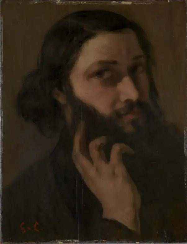 Autoportrait - Gustave Courbet image 1 copie peinte à la main à l’huile
