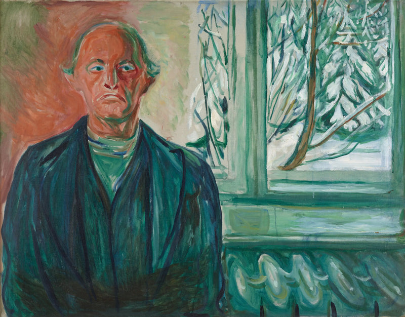 Autorretrato perto da janela - Edvard Munch