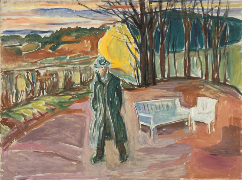 Autorretrato perto do pérgula - Edvard Munch