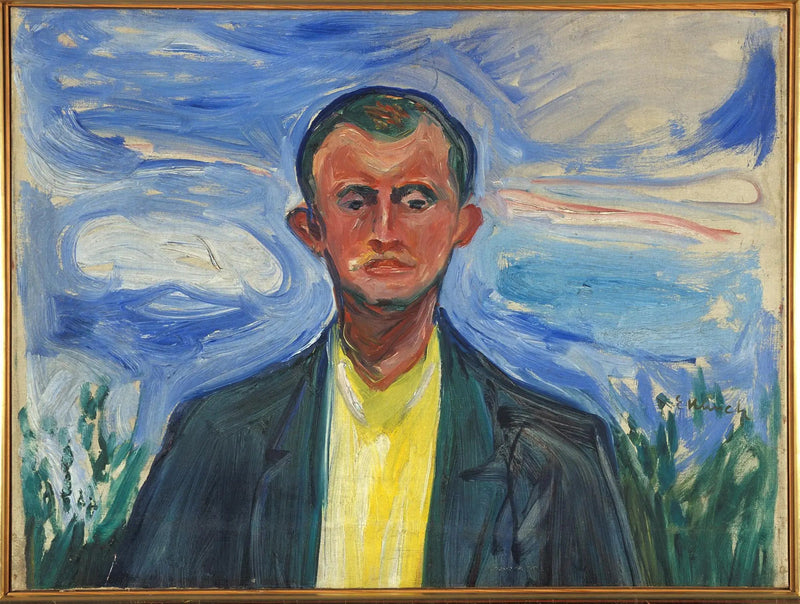 Autorretrato em um céu azul - Edvard Munch