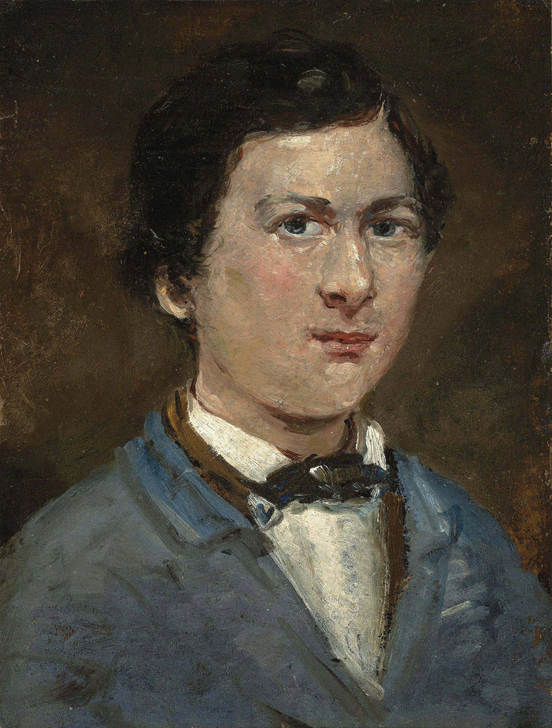 Auto-retrato por volta de 1818-1821 - Jean-Baptiste Camille Corot