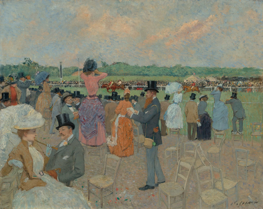 Aos Corridas em Longchamp - Jean-Louis Forain