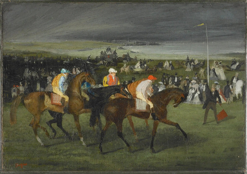 Nas corridas, a largada - Edgar Degas