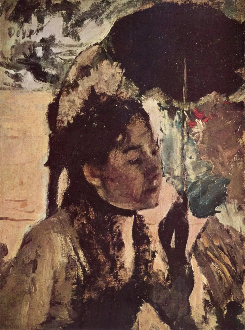 Nos Jardins das Tuileries, A Mulher com o Guarda-chuva - Edgar Degas