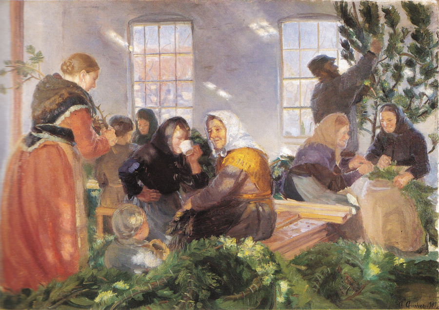 Antes da chegada do rei - Anna Ancher
