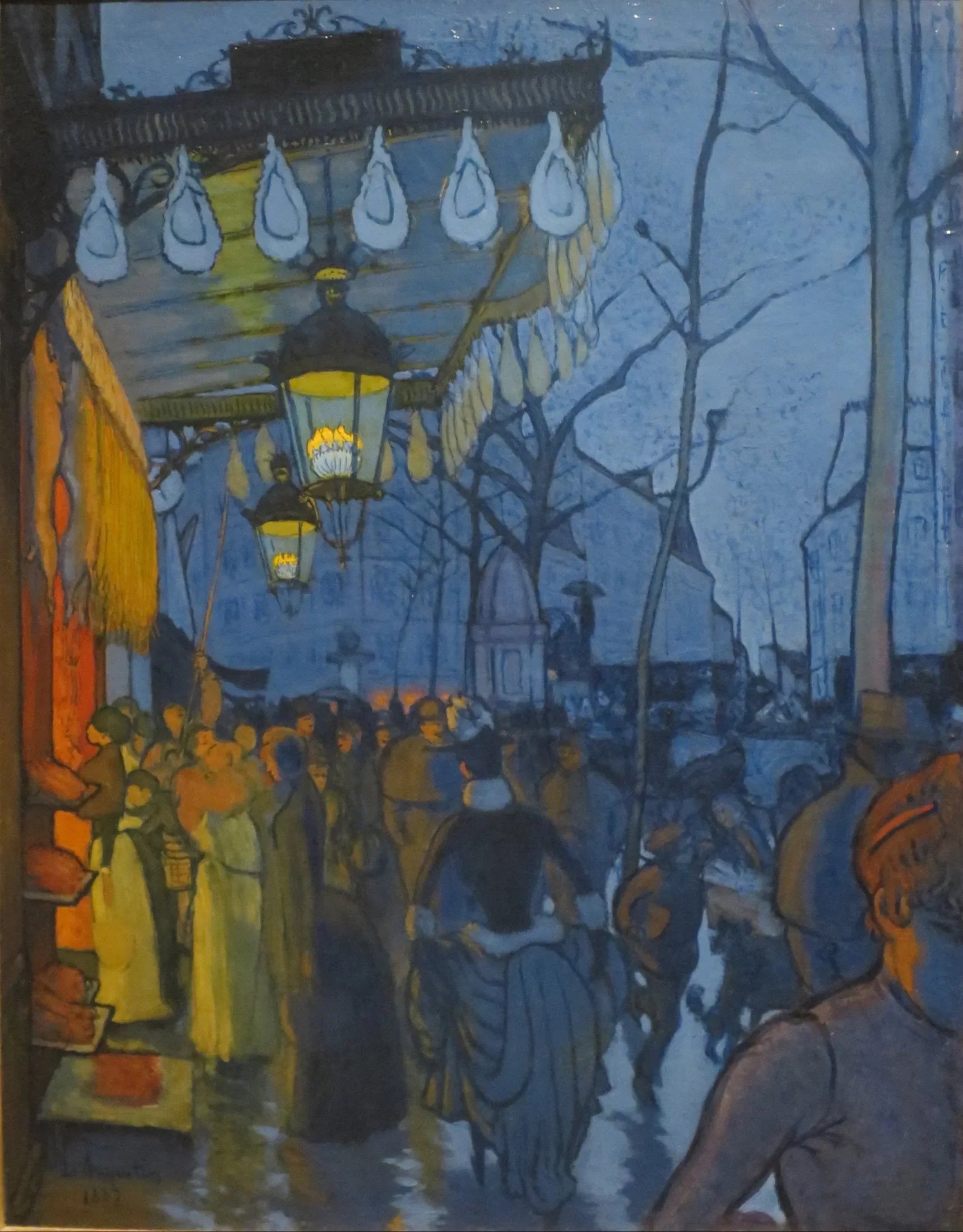 Avenue de Clichy, cinq heures du soir - Louis Anquetin image 1 reproduction de peinture à l’huile