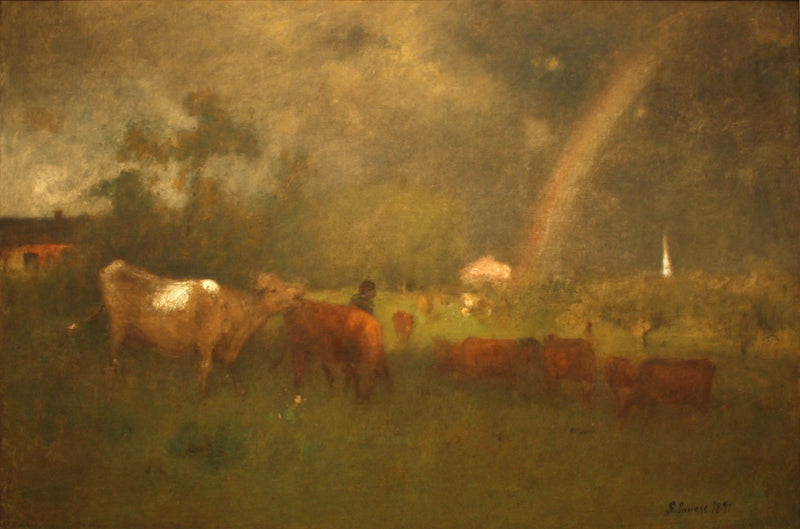 Averso sobre o rio Delaware - George Inness