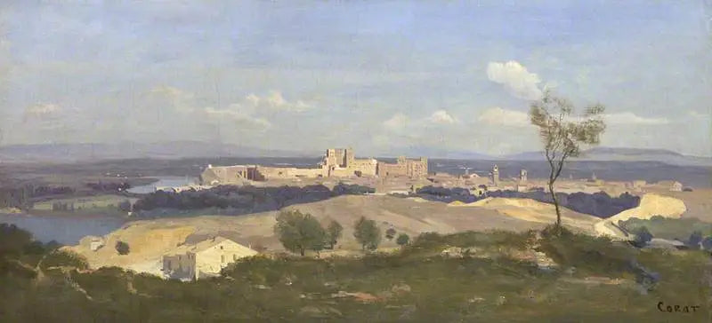 Avignon, vista de Viileneuve-lès-Avignon - Jean-Baptiste Camille Corot