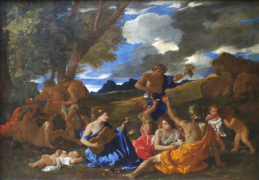 Bacanal com a jogadora de guitarra - Nicolas Poussin