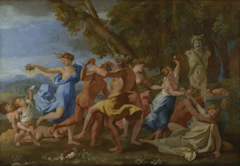Bacanal diante de um termo - Nicolas Poussin