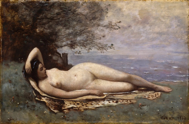Bachante à beira-mar - Jean-Baptiste Camille Corot