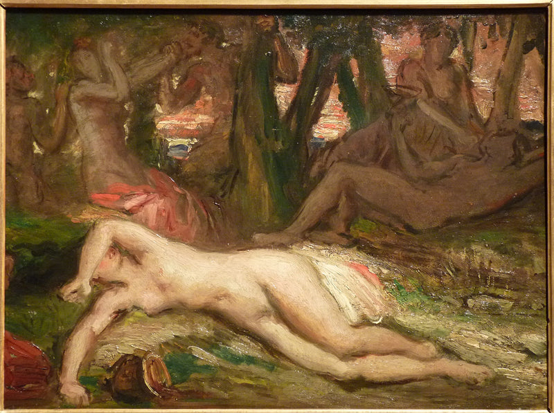Bacchant e sátiros - Théodore Chassériau