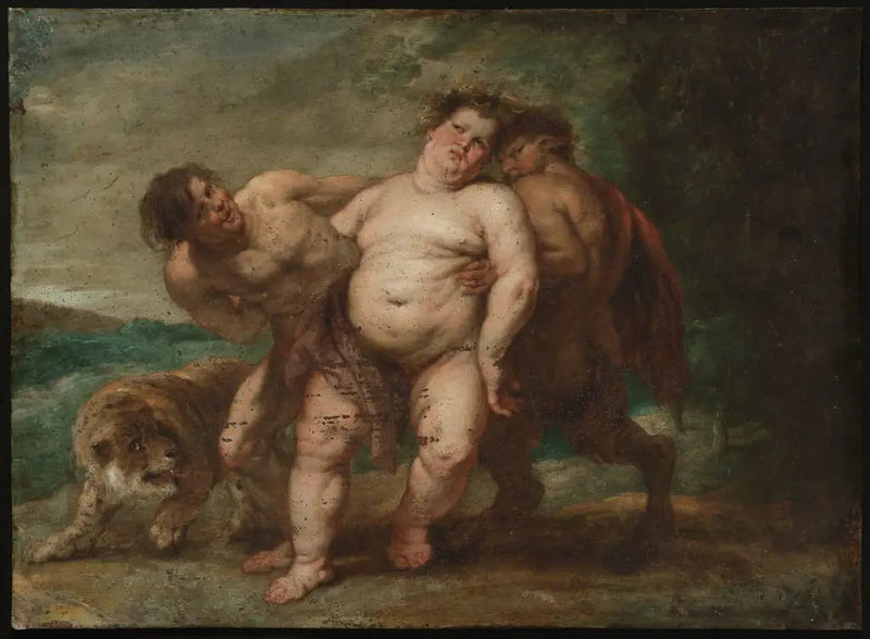 Baco bêbado com fauno e sátiro - Peter Paul Rubens