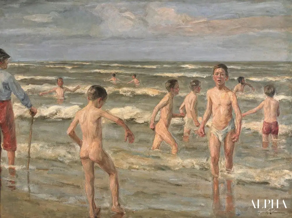 Baignade des garçons - Max Liebermann - Reproductions de tableaux et peintures haut de gamme