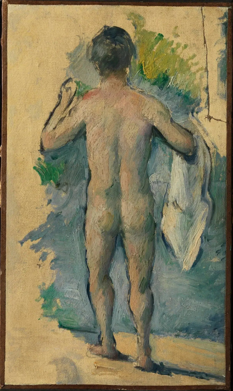 Banhista em pé, visto de costas - Paul Cézanne