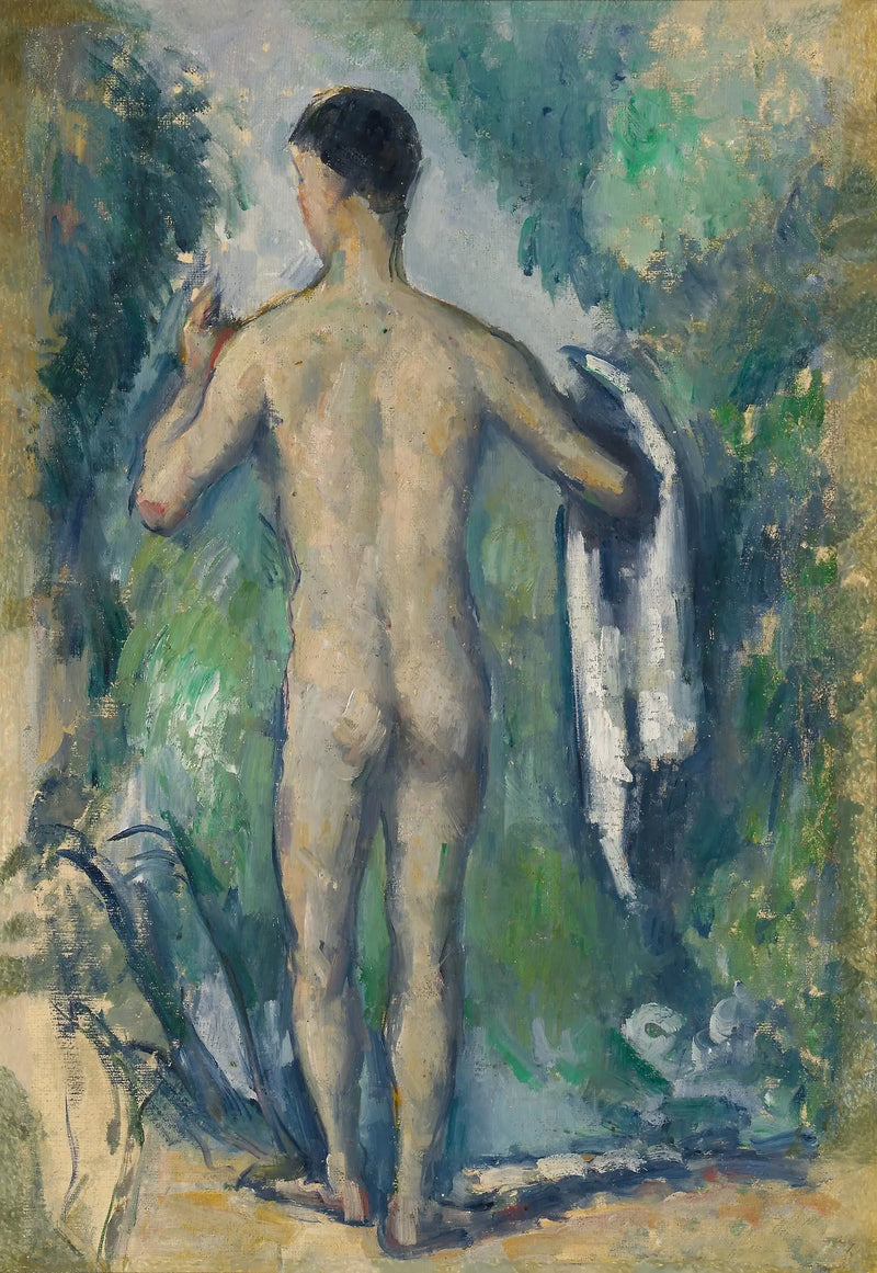 Banhista em pé, visto de costas - Paul Cézanne