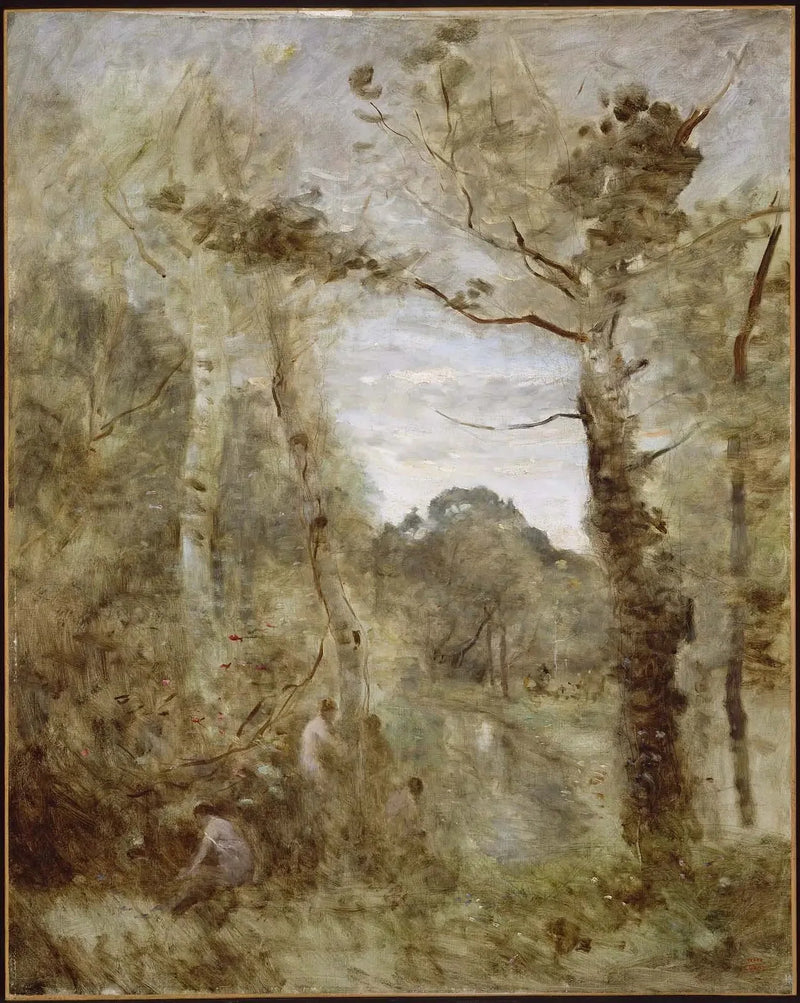 Banho de Sol na Clareira - Jean-Baptiste Camille Corot