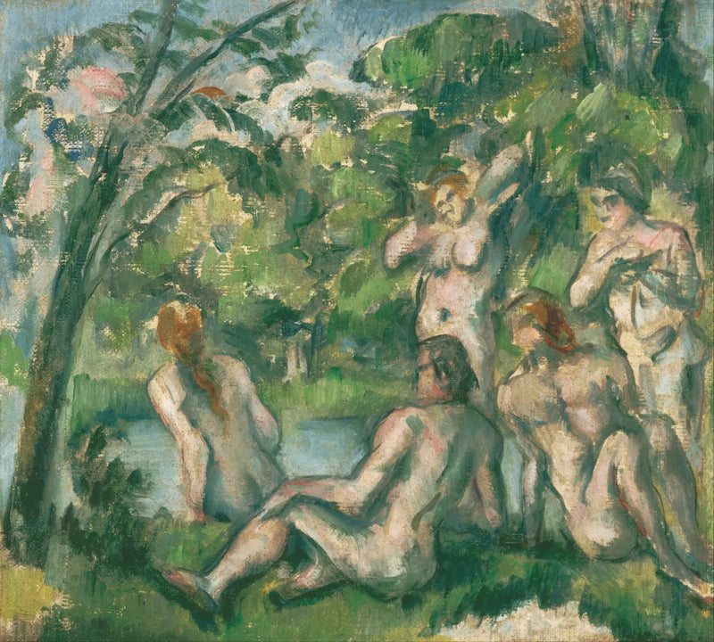 Banhistas e banhistas - Paul Cézanne