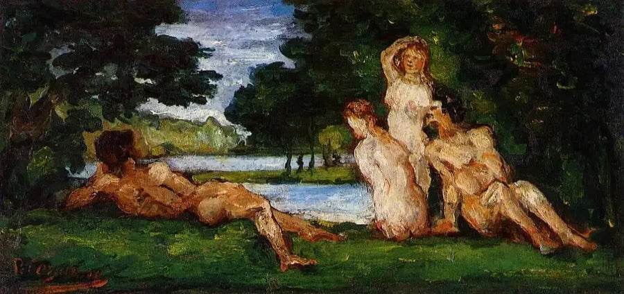 Banhistas e banhistas - Paul Cézanne
