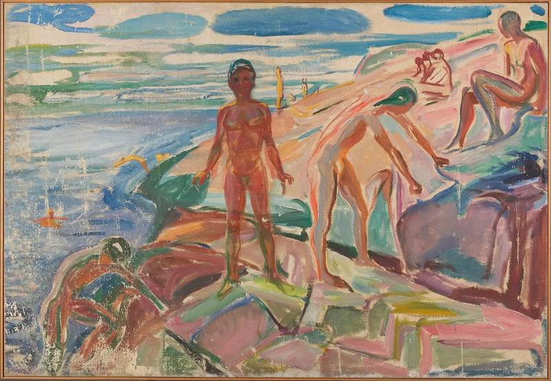 Banho de sol nas rochas - Edvard Munch