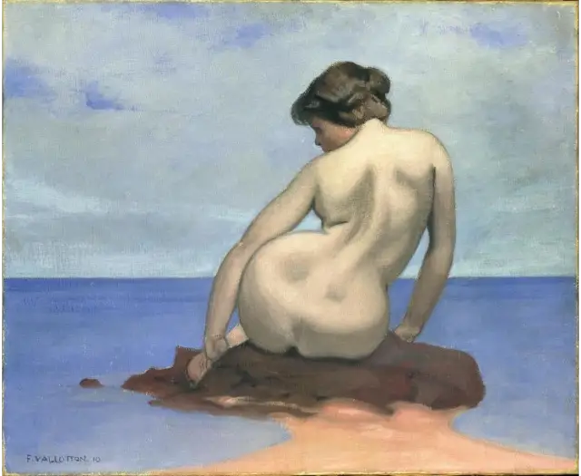 Banhista sentada em uma rocha - Félix Vallotton