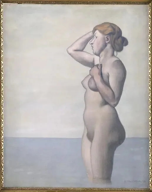 Banheira de perfil, céu cinza - Félix Vallotton