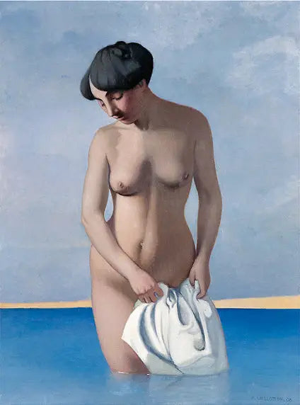 Banho facial, fundo cinza - Félix Vallotton