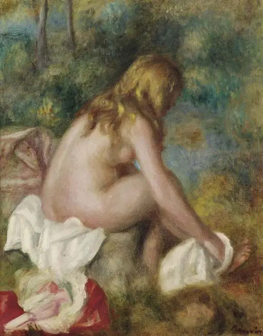 Banheira, nua sentada - Pierre-Auguste Renoir