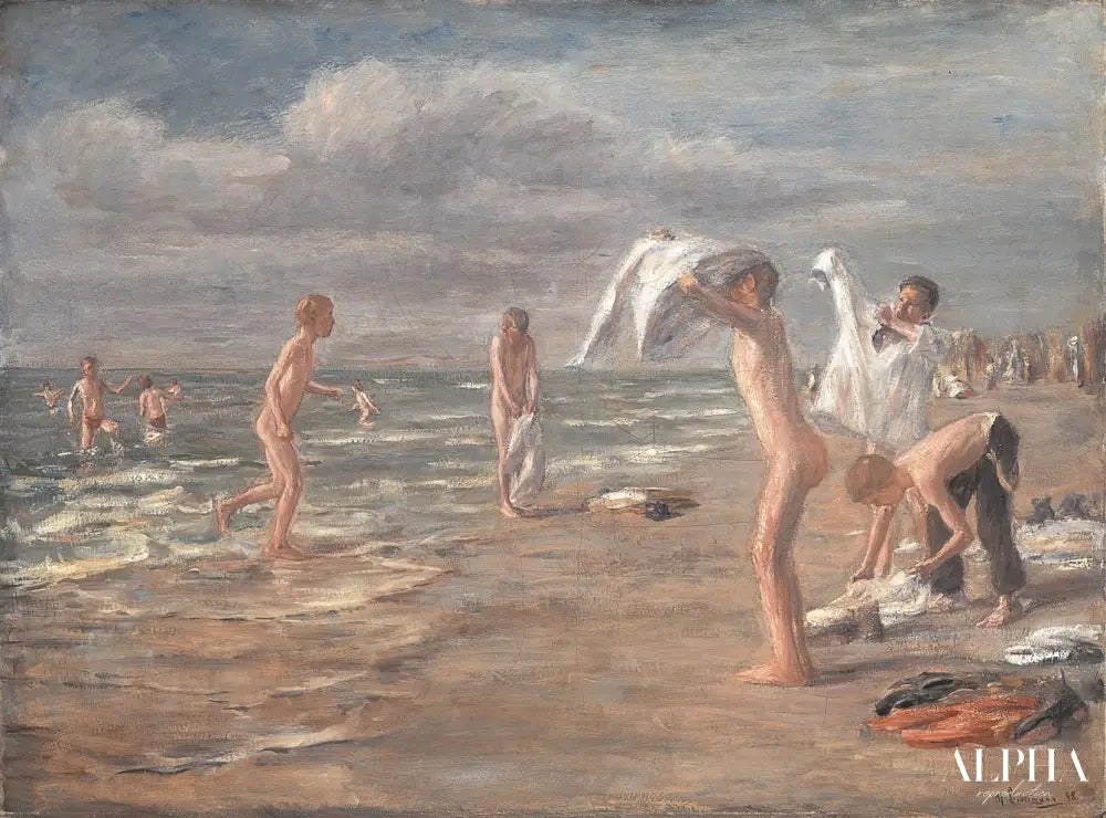 Bain des garçons - Max Liebermann - Reproductions de tableaux et peintures haut de gamme