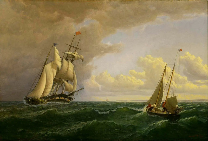 Baleinier ao largo do vinhedo - Para fora - William Bradford