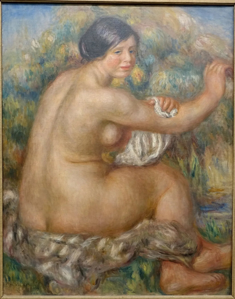 Banho de sol secando o braço direito - Pierre-Auguste Renoir