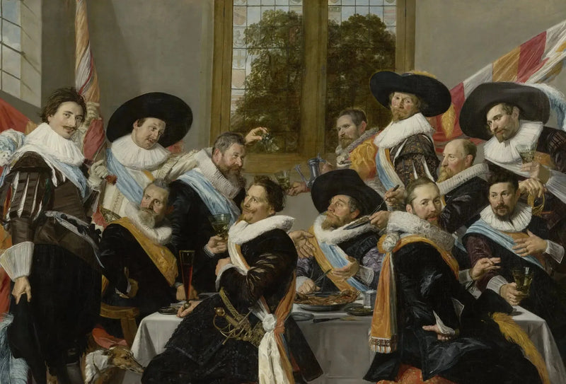 Banquete dos oficiais do corpo dos arqueiros de Saint-Adrien - Frans Hals