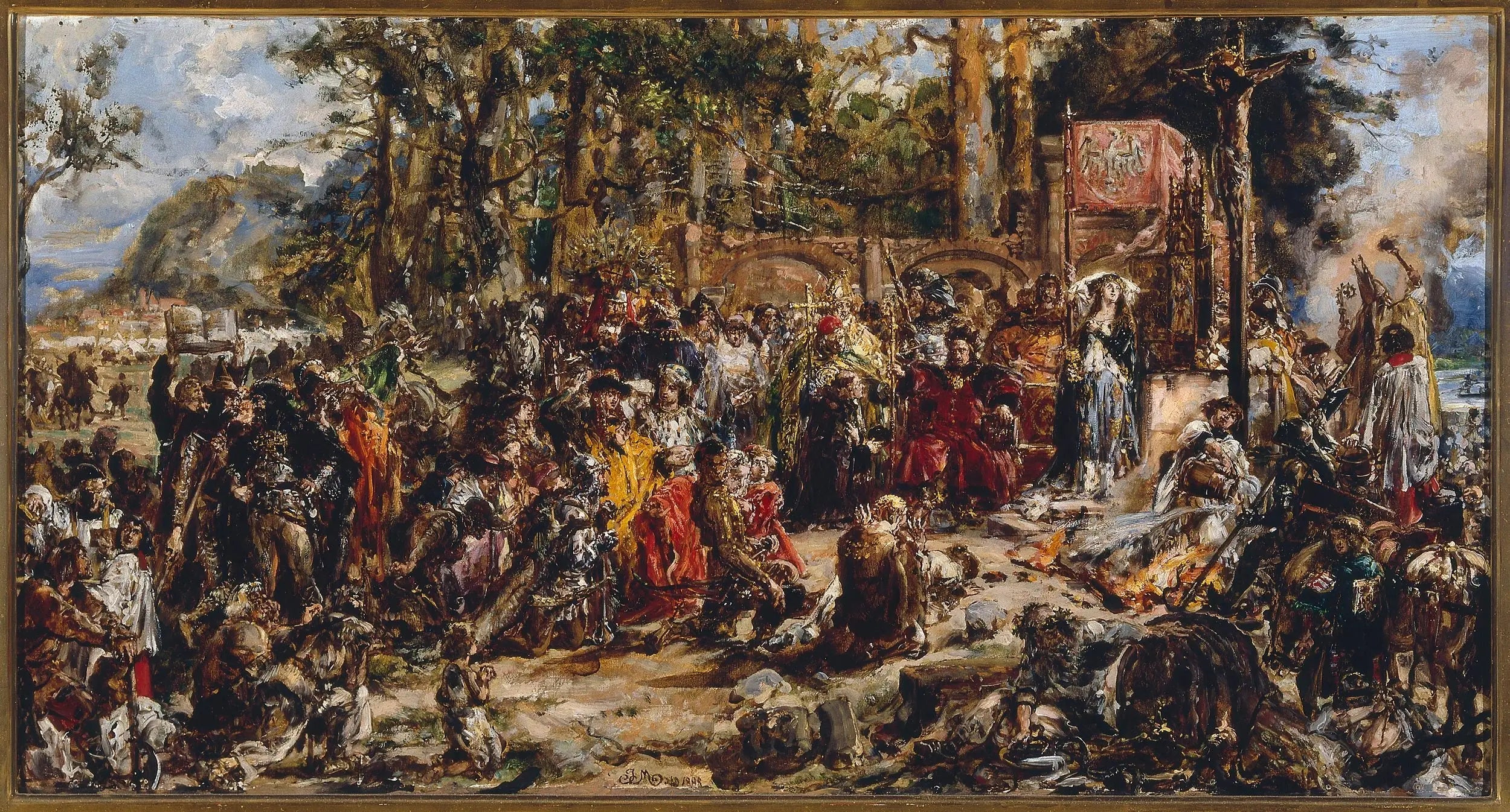 Baptême de la Lituanie de la série « Histoire de la civilisation en Pologne » - Jan Matejko - Alpha Reproduction