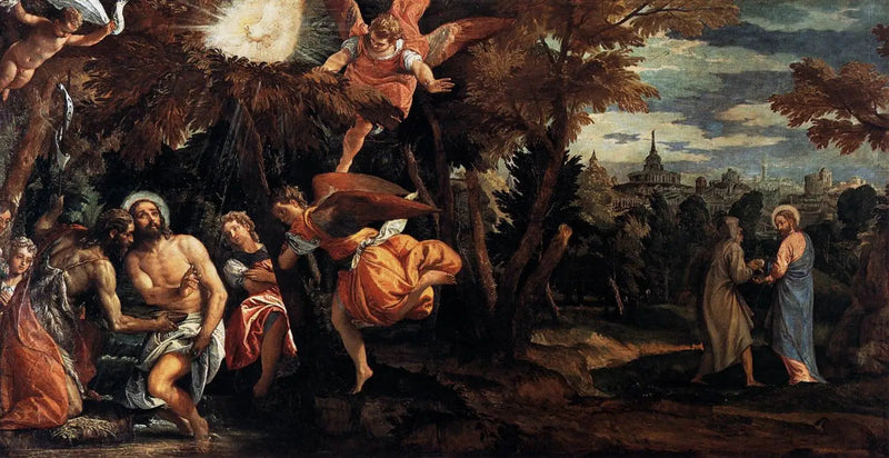 Batismo e Tentação de Cristo - Paulo Véronèse
