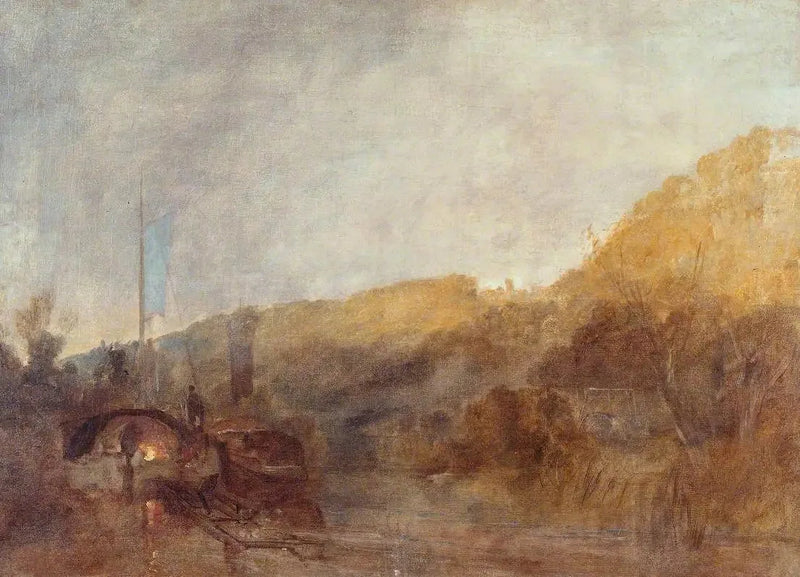 Barge no Rio, Pôr do Sol - J. M. W. Turner