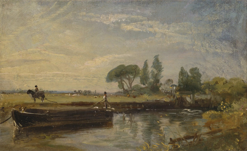 Barge sob a comporta de Flatford - John Constable