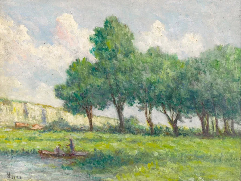 Barco perto de Rolleboise - Maximilien Luce