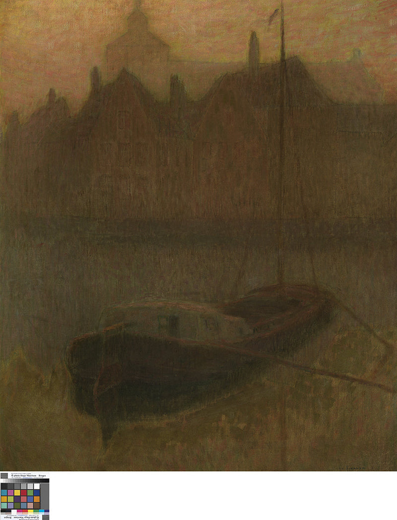 Barco no Canal (manhã) - Henri Le Sidaner