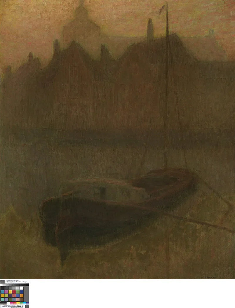 Barco no Canal (manhã) - Henri Le Sidaner