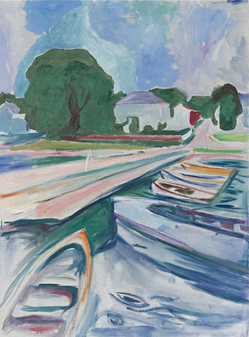 Barcos em Åsgårdstrand - Edvard Munch