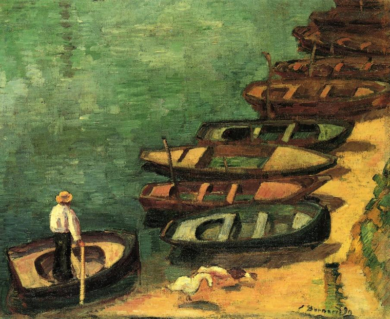 Barcas em Pont-Aven - Émile Bernard