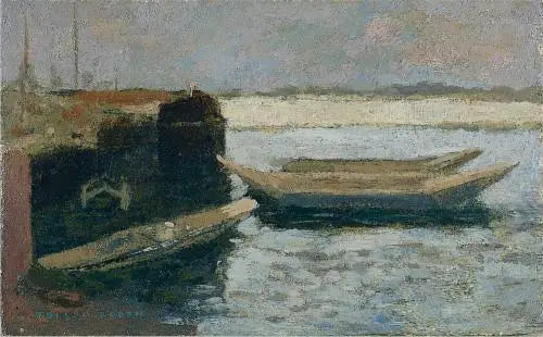 Barcas no porto - Odilon Redon